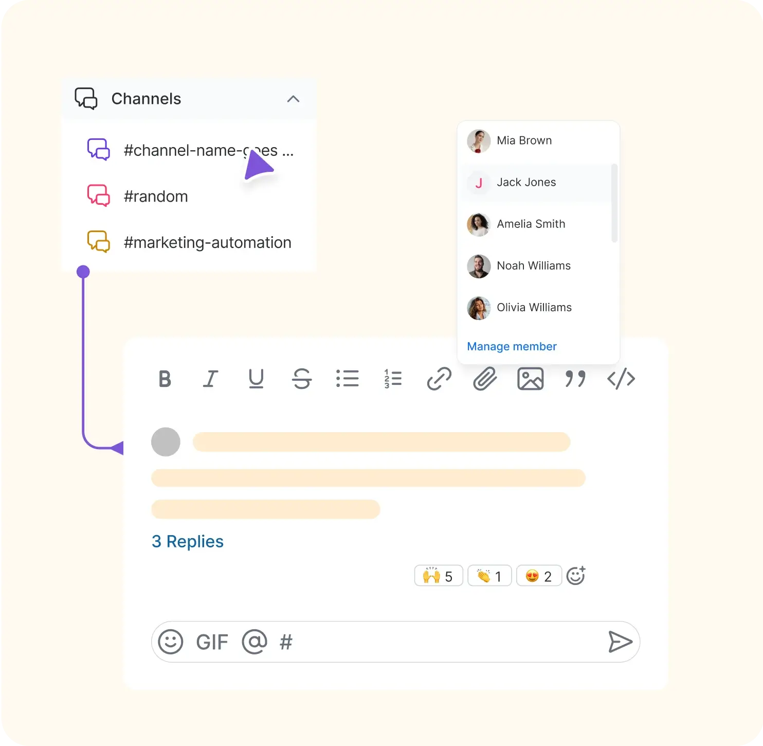  Multiple channels in workspace