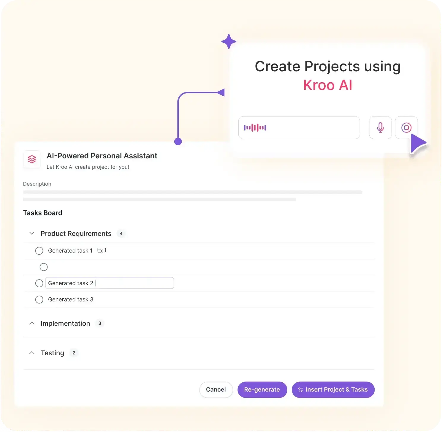 Create Project Using AI (Voice Prompt)