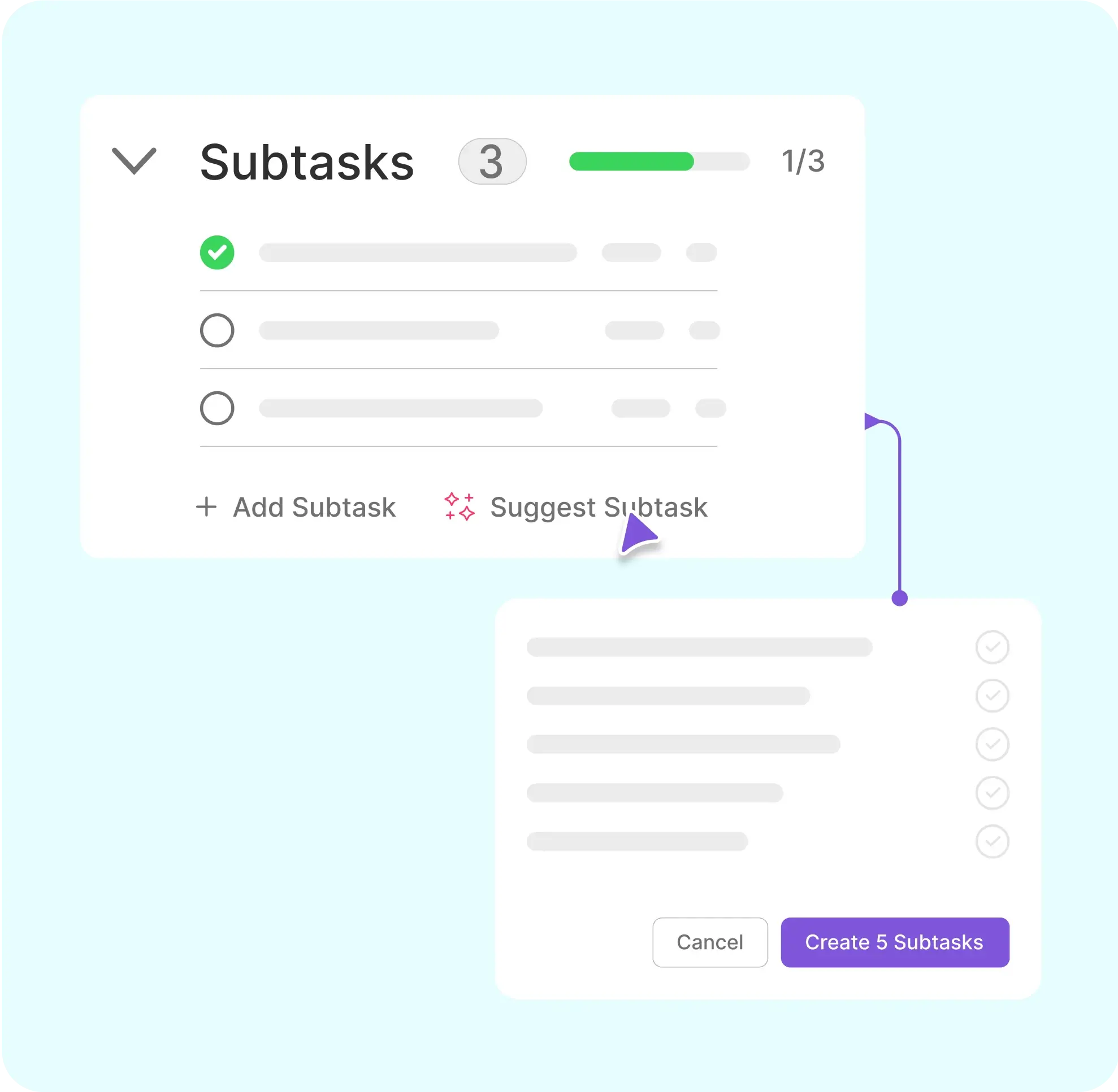 Generates Subtasks instanlty