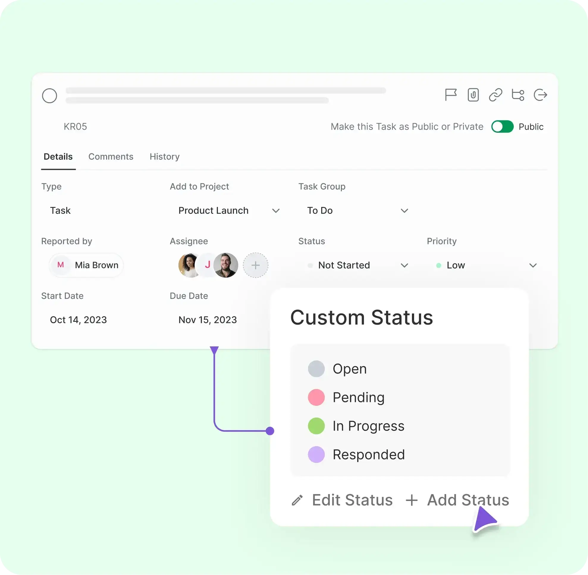 Manage Custom Statuses
